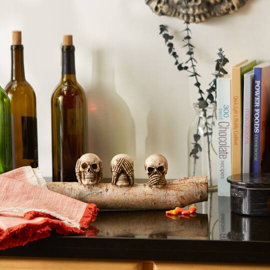 2" See, Hear, or Speak No Evil Skulls Set